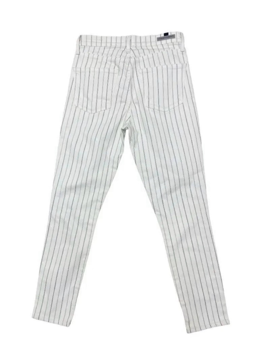 Citizens of Humanity Rocket Crop High Rise Skinny Jeans – White/Black Pinstripe - Picture 4 of 8